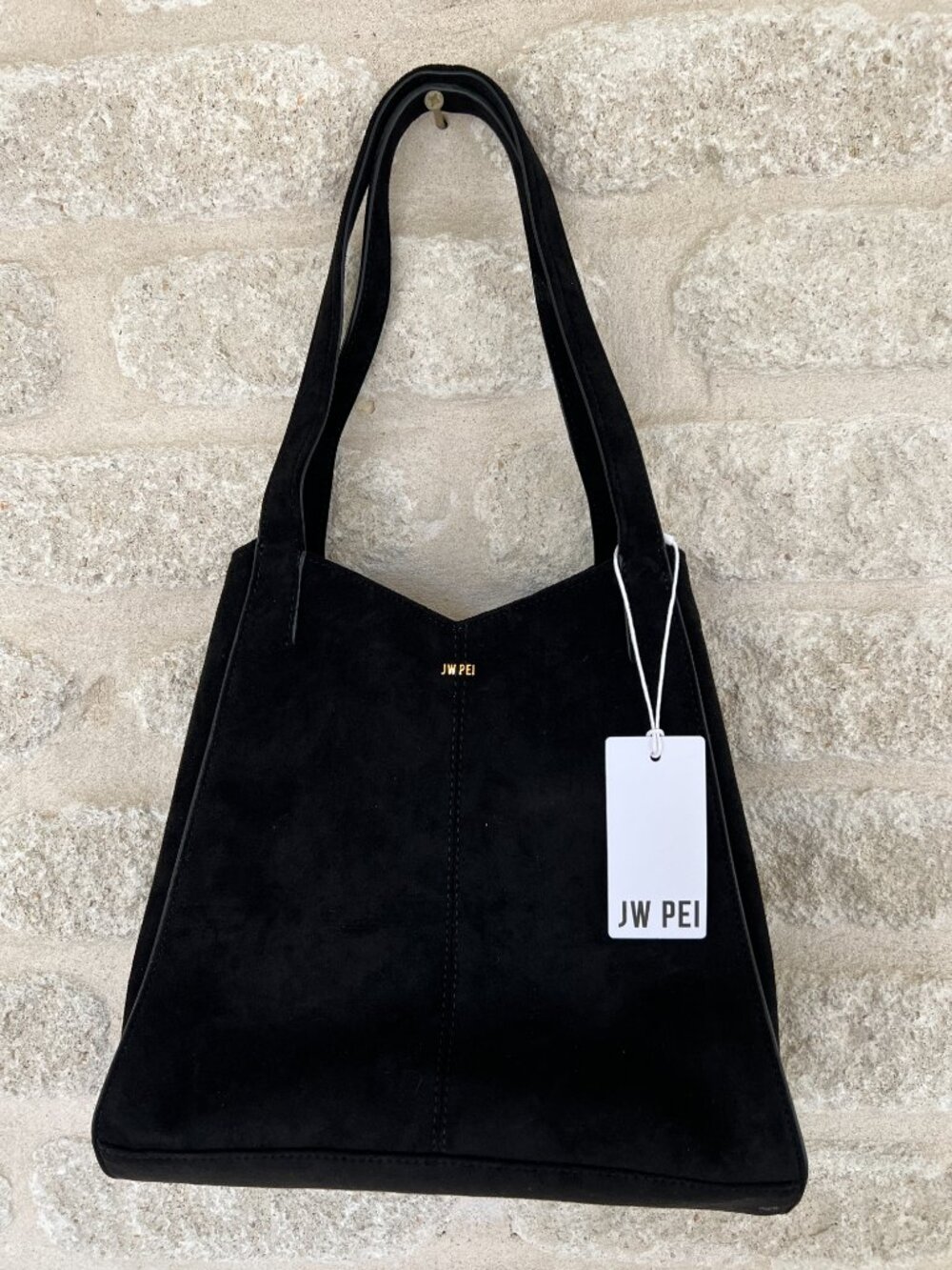 JW PEI Women's Kiana Tote Bag Black Faux Suede NWT - Picture 5 of 11